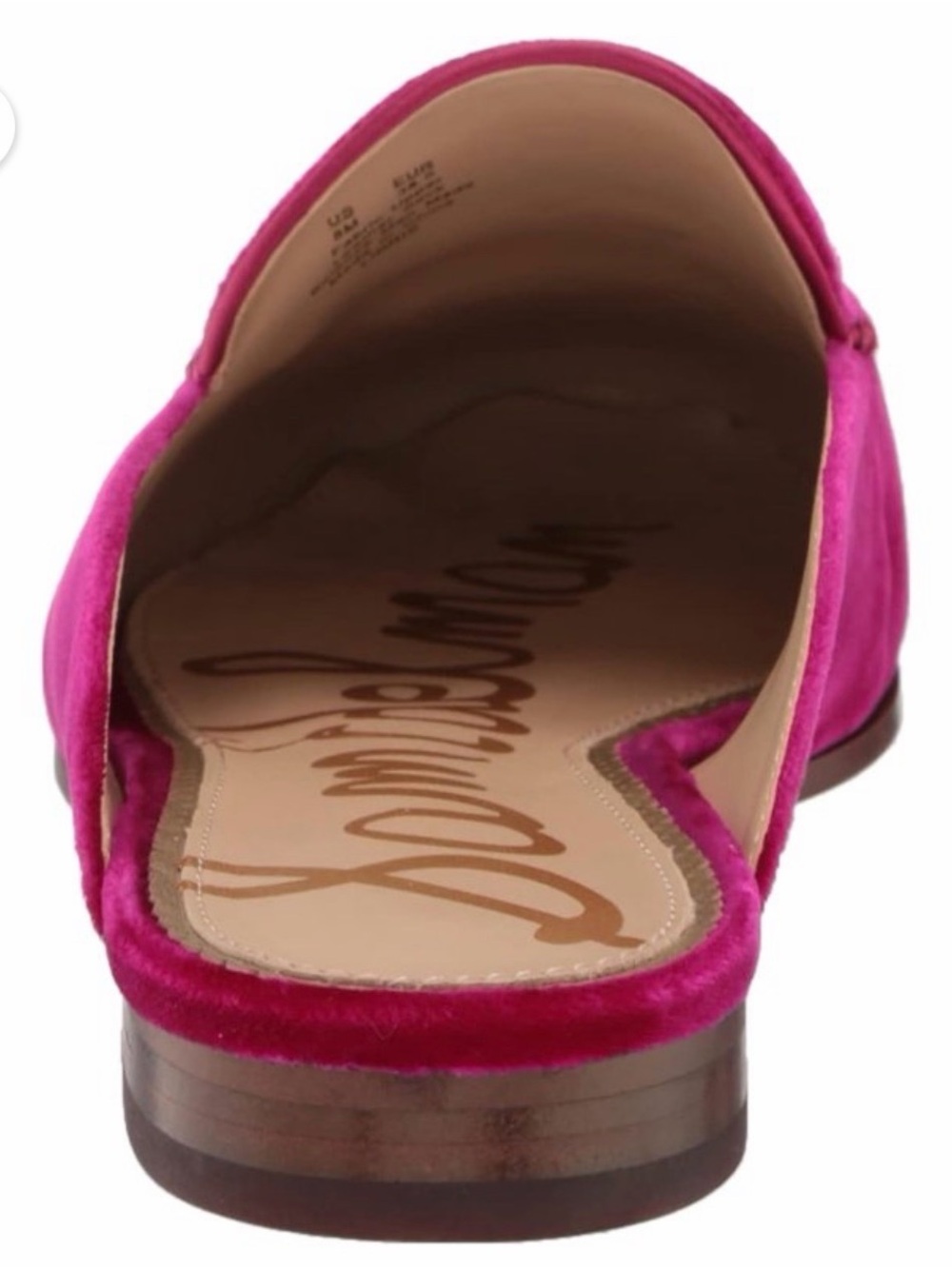 Sam Edelman Linnie Women's Raspberry Velvet Mule - Picture 2 of 10
